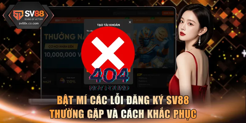 Bật mí các lỗi đăng ký SV88 thường gặp và cách khắc phục