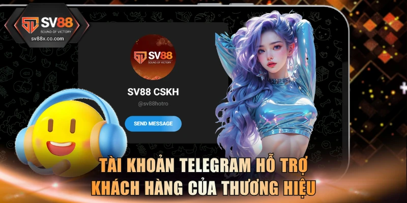 Tài khoản Telegram hỗ trợ khách hàng của thương hiệu