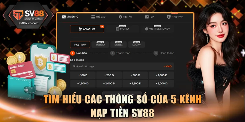 Tìm hiểu các thông số của 5 kênh nạp tiền SV88